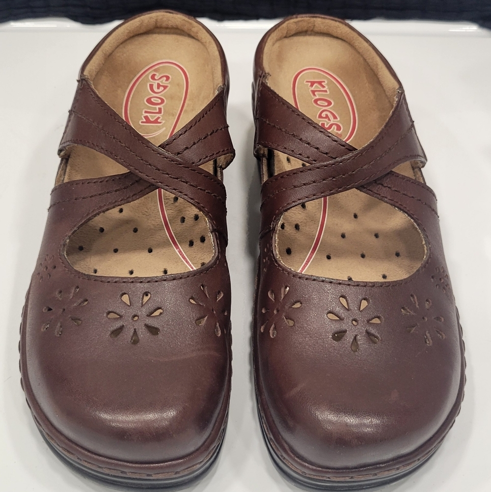 Klogs Brand Women's Size 8.5 M Dark Brown Leather Mules